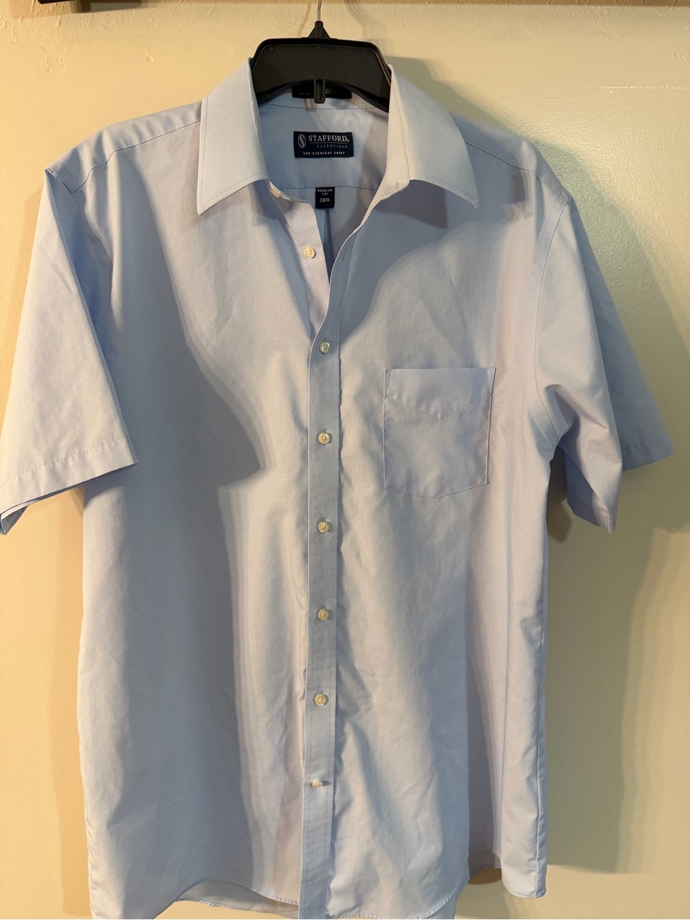 Stafford Light Blue Short Sleeve Button-Down Shirt